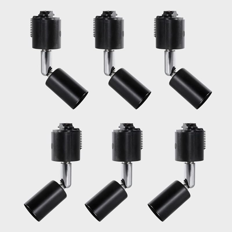 siatom ダクトレールライト用スポットライト 電球なし 配線ダクトレール用照明器具 LEDスポットライト 天井照明 照射角度調節可能 (E17口金 黒6個セット) 5,762円