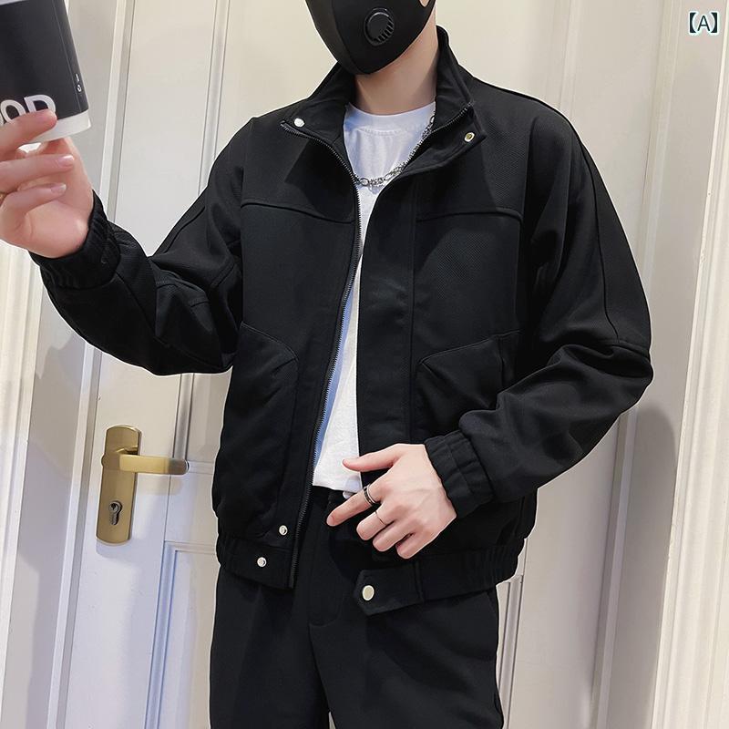 アウター メンズ カジュアル おしゃれ スタンドカラー ジャケット 春秋 トレンディ ジャケット 冬服 ストリート コットン 厚手 トップス