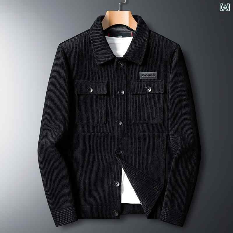 メンズ ファッション コーデュロイジャケット 秋冬 カジュアル 快適 大きいサイズ ジャケット