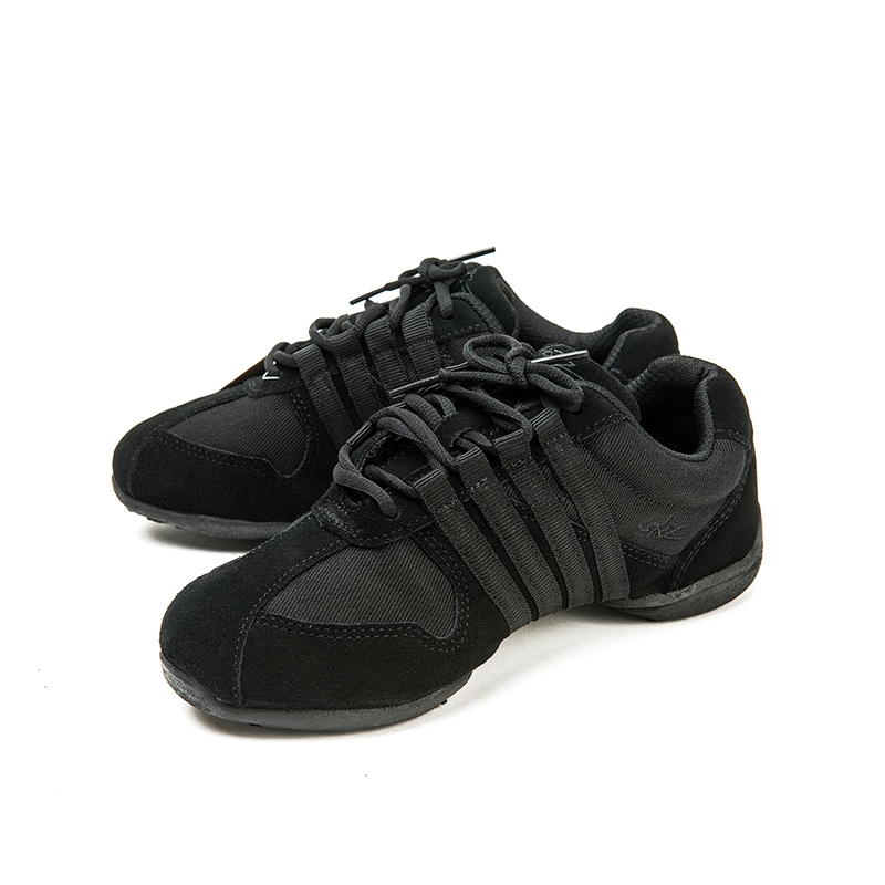 ダンススニーカー 牛革 スエード/キャンバス スプリットソール エアクッション ユニセックス レディース メンズ スポーツ ジャズ モダン S37LS