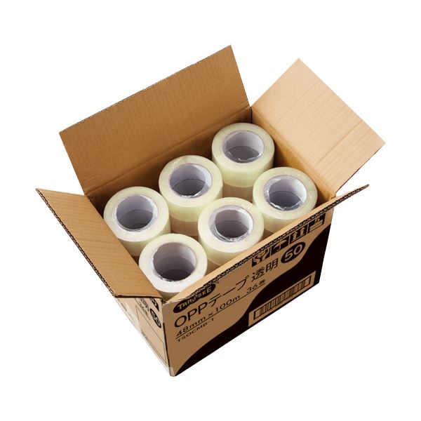 （まとめ）TANOSEE OPPテープ 透明 48mmx100m 50μm 1箱（36巻） [x3]