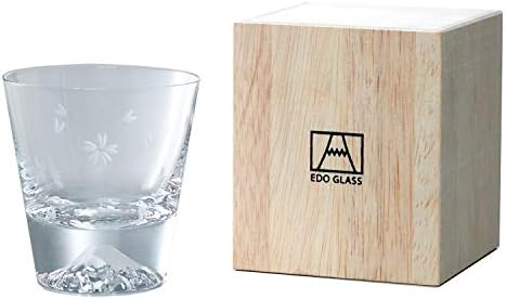 田島硝子 江戸硝子 富士山 ロックグラス 木箱入