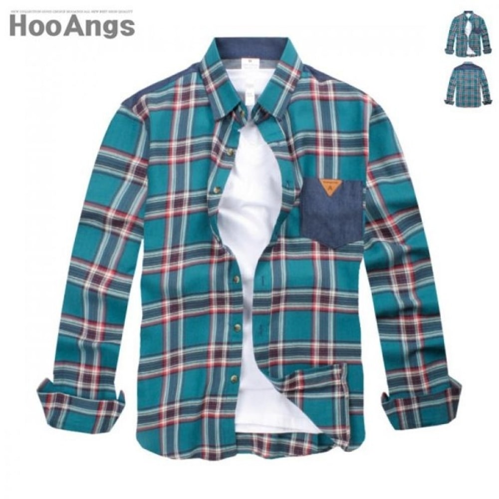 (ジュアンズ) チェック A34 スリムシャツ SMST43A0