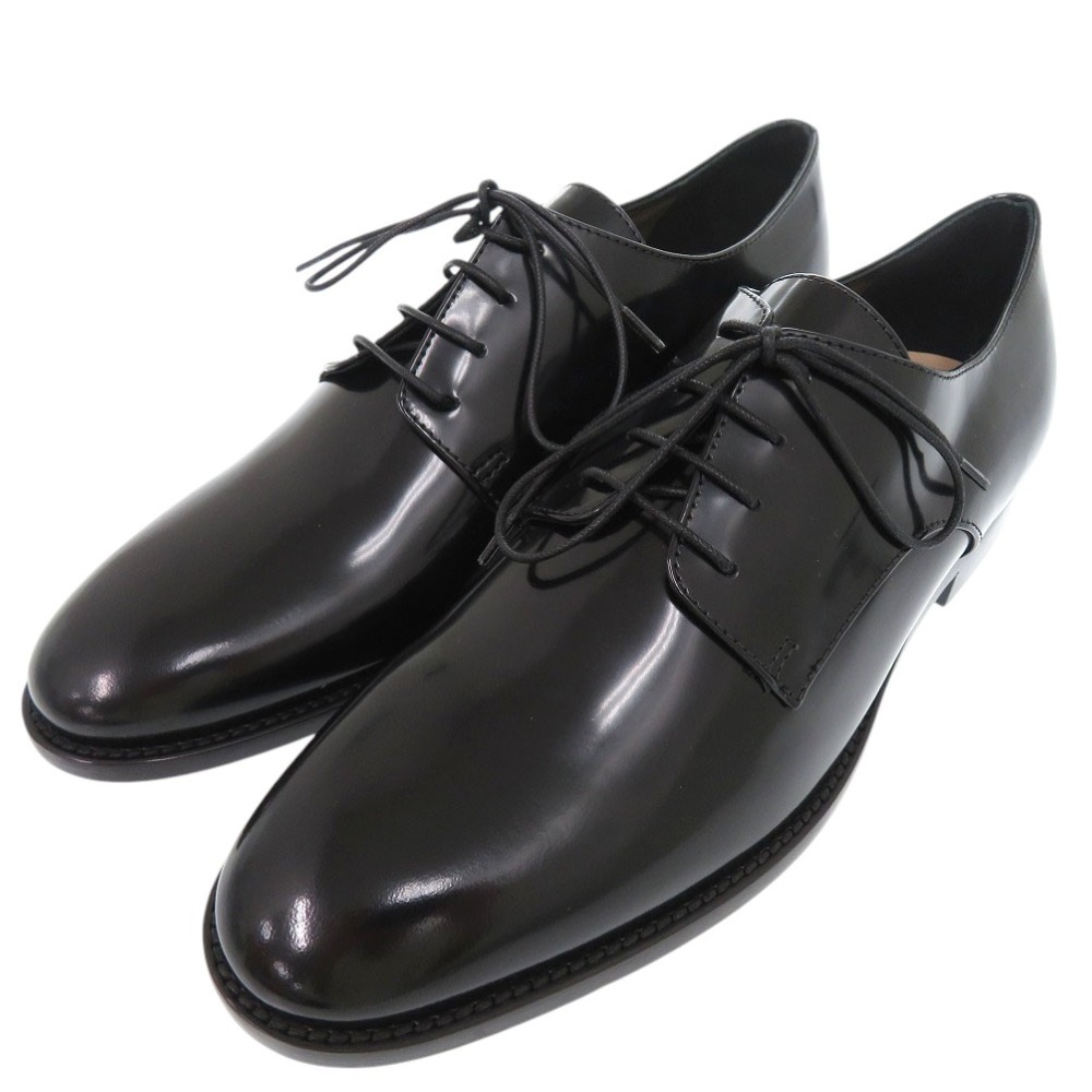未使用品 クリスチャンディオール レースアップ　ドレスシューズ　外羽根 MD0719 レザーシューズ レザー/レザー ブラック 0488【中古】Christian Dior レディース