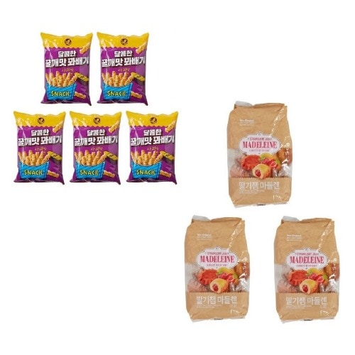 ノーブランドスウィートハチミツプレッツ200g x 5個+イチゴジャムマドレーヌ500g x 3個学校事務所