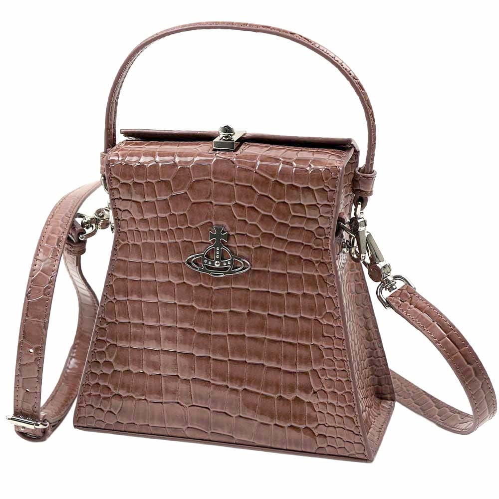 ヴィヴィアンウエストウッド ショルダーバッグ ハンドバッグ レディース ブラウン Vivienne Westwood KELLY MEDIUM HANDBAG BROWN 42020027-02094