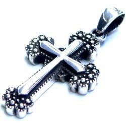 タイニークロス ペンダントトップ 十字架 ロザリオ かっこいい スタイリッシュ シルバー925 首飾り アクセサリー ネックレス 男性 女性 プレゼント パーツ チャーム stt00-st-0073