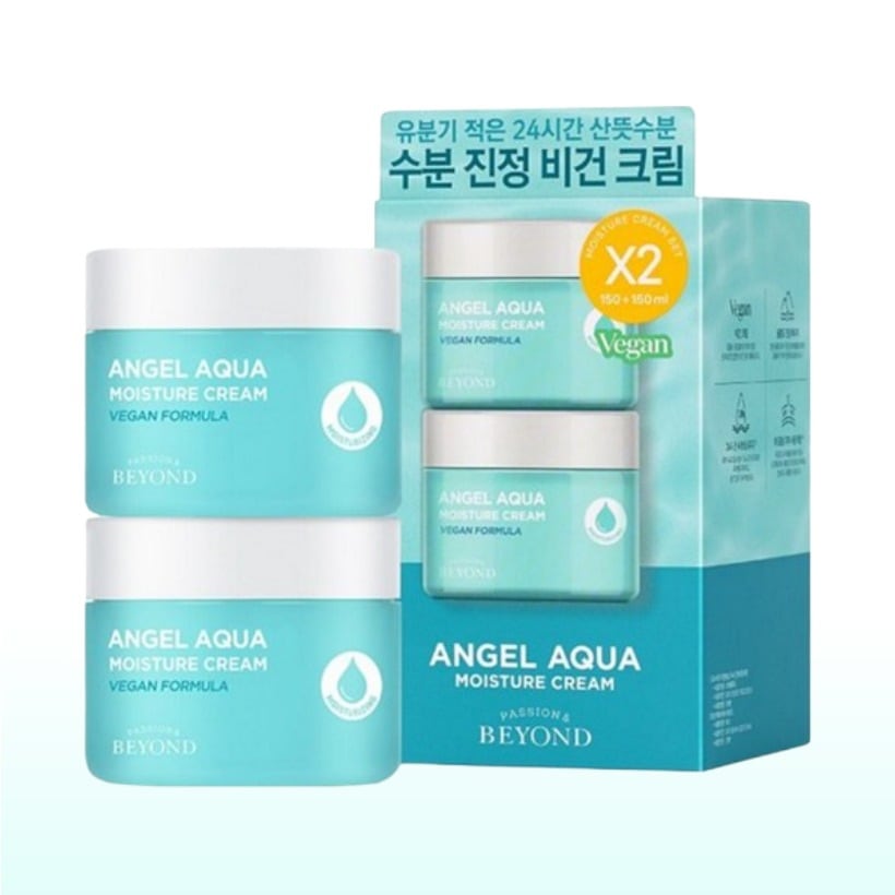 [1+1 保湿クリーム セット 韓国人気] エンジェル アクア 水分 鎮静 クリーム 企画セット 150mlx2個 /韓国コスメ 保湿クリーム ヒアルロン酸クリーム 水分クリーム フェイスクリーム
