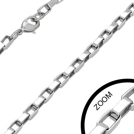 4mmボックスチェーン ネックレス サージカルステンレス316L 首飾り アクセサリー プレゼント 男性 女性 シンプル 短い 長い ロング ショート 単品 普通の太さ stc00cnm001xx