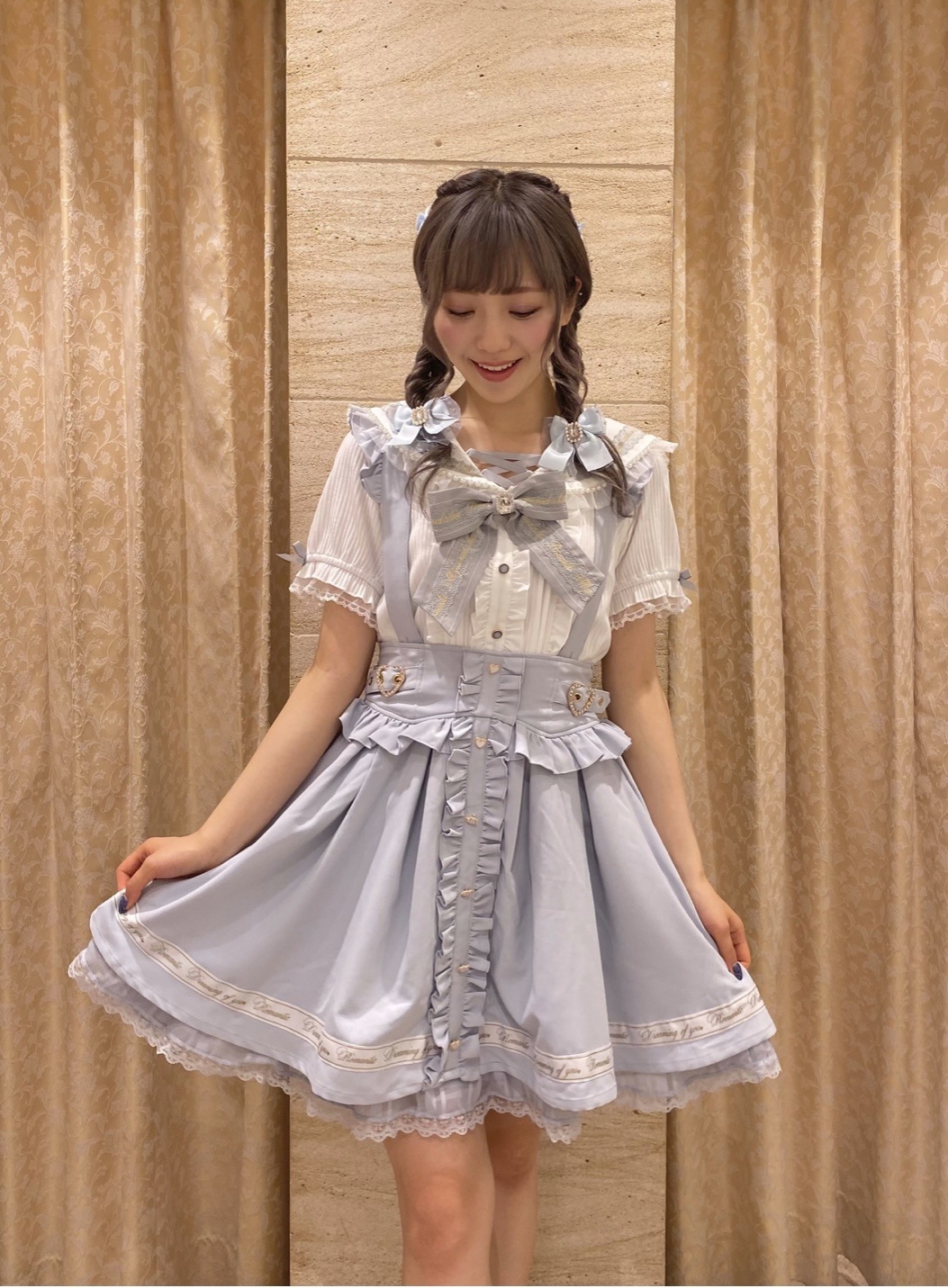 lolita地雷パーカーロリータ ワンピース ゴスロリドレスレターサスペンダースカートオリジナルシングルリボンリボンレースアイレットロリータスカート