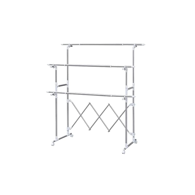 【即納】アイリスオーヤマ 組み立て簡単たっぷり物干し 室内物干し 伸縮大容量 H-MH1518N シルバー 大容量サイズ
