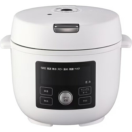 1.4L 電気圧力鍋 TIGER COOKPOT タイガークックポット マットホワイト 自動調理なべ COK-A220-WM【100周年記念モデル】