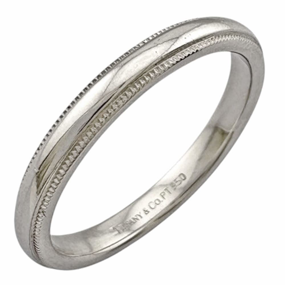 ティファニー ミルグレイン リング 指輪 21号 Pt950プラチナ TIFFANY&Co. 中古 美品