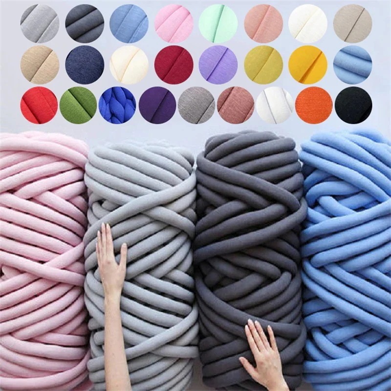 【急速出荷!】2KG チャンキーニット 幅2CM 毛糸 太 ヤーン ニットヤーン ウール チャンキーヤーン ブランケット 太毛糸 毛糸 手芸 編み物 太い 糸 編み糸 寝返り防止クッション