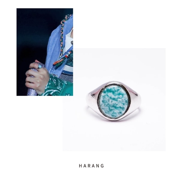 【BTS JIMIN着用】 HARANG HR 147R Ring 指輪 アーマジョナイト ストーン