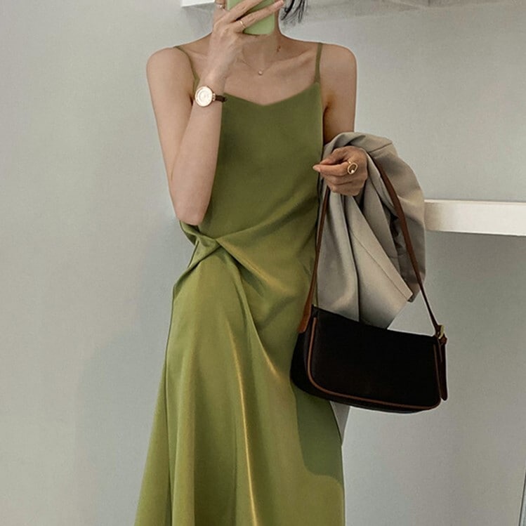 ワンピース レディース キャミソール キャミワンピ きれいめ 上品 大人可愛い お洒落 エレガント