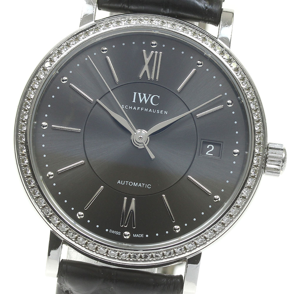 IWC IWC SCHAFFHAUSEN IW458104 ポートフィノ オートマティック 37 ダイヤベゼル 自動巻き ボーイズ _832071【中古】