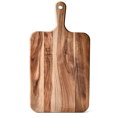 まな板 キッチン用木製まないた 大きい カッティングボード カットボード ハンドル付き 天然素材アカシア 軽量 環境に優しいまないた キッチンボード おしゃれ ランチトレイ ピザ パン切台 ステーキプ