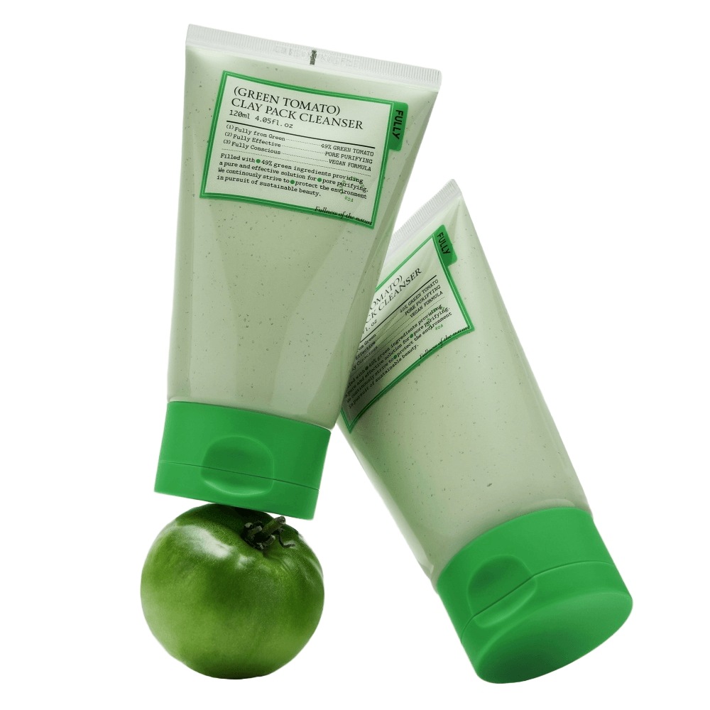 [2個セット] プーリー グリーン トマト クレー パック クレンザー 120ml + 120ml
