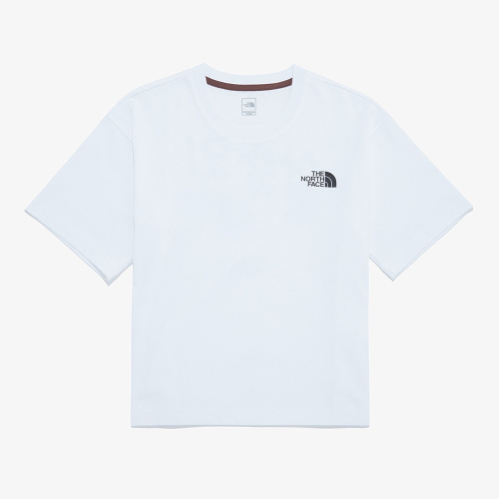 ザ・ノース・フェイス NT7UR42A レディース TNF ハングル半袖ラウンド Tシャツ_ホワイト