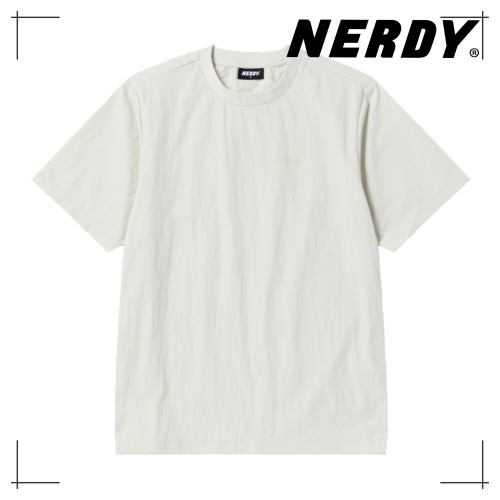 NDY ウーブン BASIC 半袖 Tシャツ BEIGE