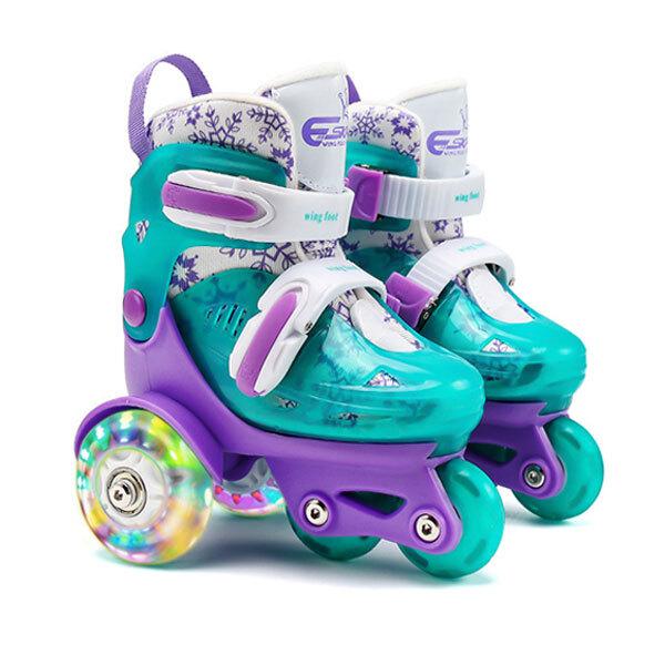 子供用 インラインスケート ローラースケート 女の子 男の子 おしゃれ かわいい 初心者向け 発光 キッズ ジュニア サイズ調整可能