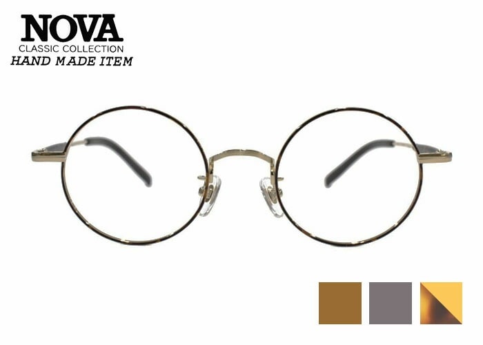ノヴァ NOVA h-3132 日本製 メンズ レディース ラウンド チタン メガネ めがね 眼鏡