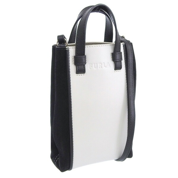フルラ バッグ レディース ショルダーバッグ アウトレット レザー ホワイト×ブラック ミアステラ FURLA MIASTELLA CROSSBODY MINI BAG WE00289BX045818