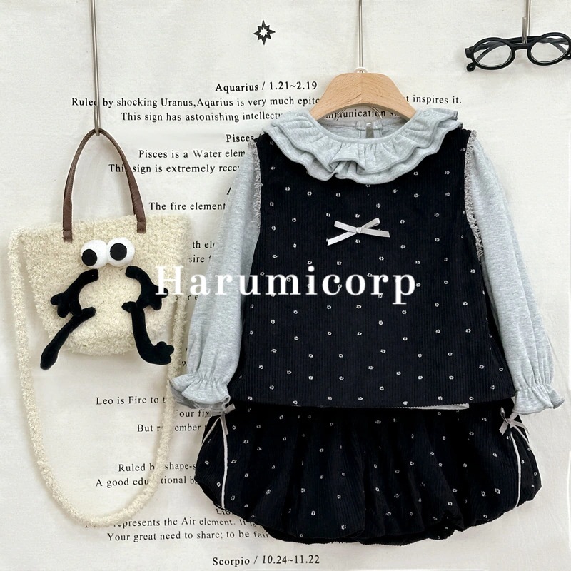 セットアップ キッズ ベビー服 女の子 カーディガン ワンピース 子供服 上下セット トップス 長袖 カットソー ジュニア 赤ちゃん おしゃれ 可愛い 80cm 90cm 100cm 110cm 12 5,614円