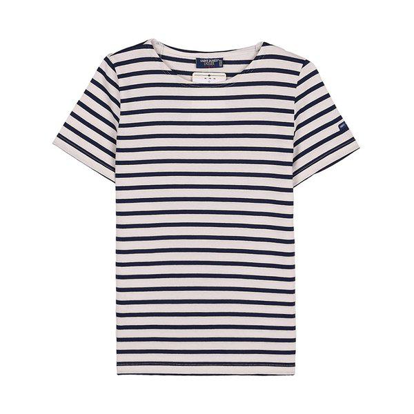 [セントジェームス] SS26 女性 エトリル ツー Tシャツ ETRILLE II ECRU MARINE