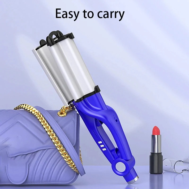 セラミックコーティングバレリーナ 3バレル ヘアケア ブロンド トルスプリント 高速加熱 サロンツール 携帯便利