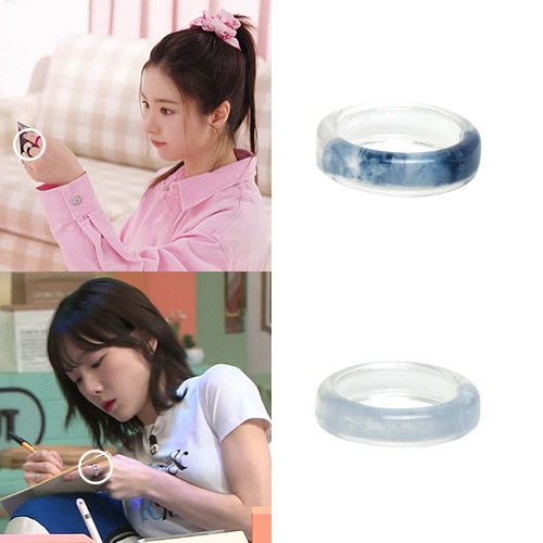 [シンセギョンテヨン協賛指輪] Clear Marble Ring リング 韓国女性アクセサリー 韓国の人気芸能人着用 韓国の女性アイドルアクセサリー 韓国ファッションジュエリー