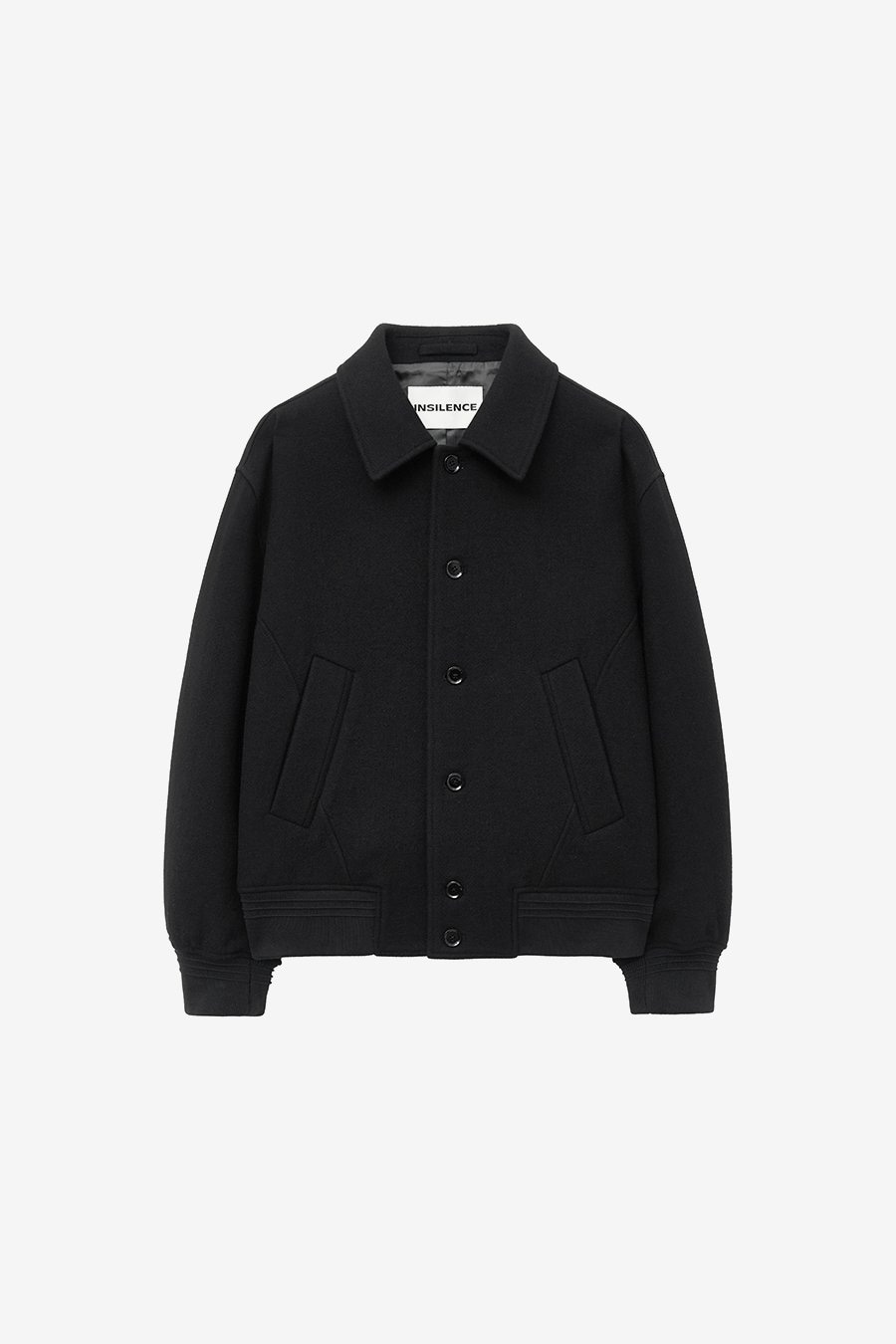 【INSILENCE】 VOLUME TWILL WOOL BLOUSON : BLACK