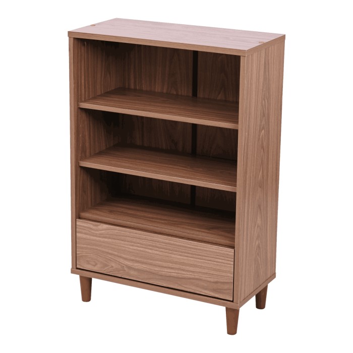 6デザインキャビネット オープンラック 木製 FSI-0001-BR ブラウン