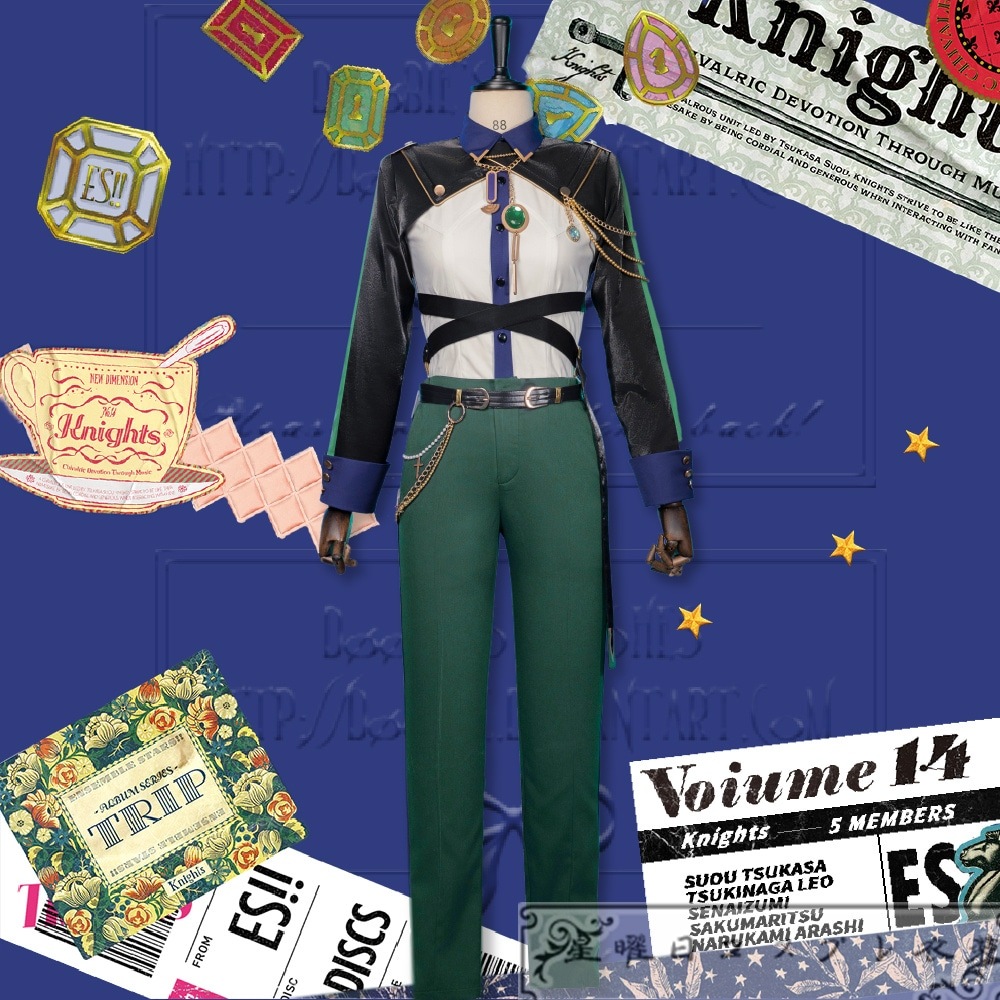 ES あんさんぶるスターズ アルバム発売記念スカウト Knights 朱桜司 月永レオ 瀬名泉 朔間凛月 鳴上嵐 コスプレ衣装 コスチューム ハロウィーン