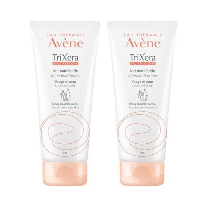 Avène トリクセラ ニュートリフルイド ローション 200ml×2 ダブル企画 肌バリア強化 高保湿ケア 乾燥敏感肌用 低刺激処方 顔と身体兼用 潤い持続 ツヤ肌仕上げ フランス製