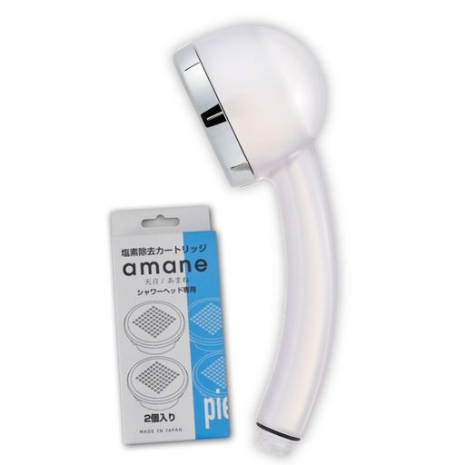 [メーカー公式限定] 【AMANE スタンダード スキンケアセット】水 美容 シャワーヘッド 高水圧 マイクロナノバブル 炭酸シャワー 節水 塩素除去 取付簡単 日本製(クリア)