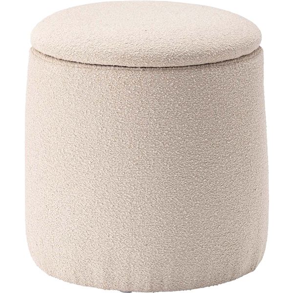 ラウンド収納スツール ベージュ （約W30×D30×H32cm） 完成品