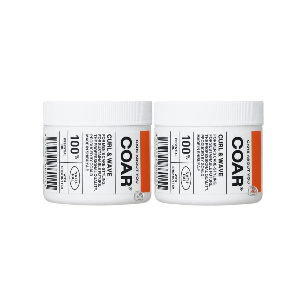 【 2個 】 COAR CURL&WAVE (コア カール ＆ ウェーブ) 90g パーマヘア専用 ケアワックス 高保湿 ツヤ感 操作性重視 サロン品質 KAJKKH-STORE オリジナルロゴ商品