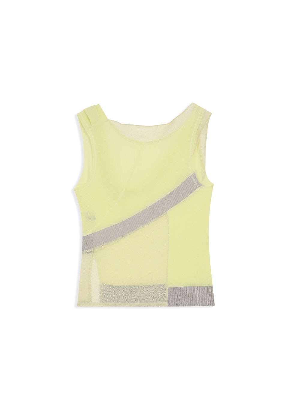 【OPEN Yy】 PANEL COWL BACK TOP : YELLOW