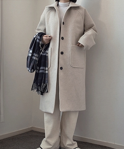 [ウルヌビーム/高クオリティー保証] モチモチ ストレート ぽっちゃり コート 5,299円