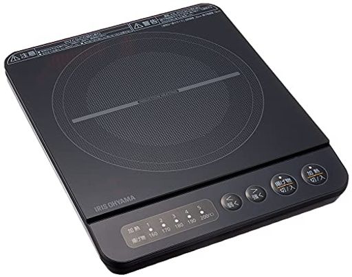 IHコンロ 1口 IHクッキングヒーター 1000W 卓上 デザイン IHK-T38-B ブラック