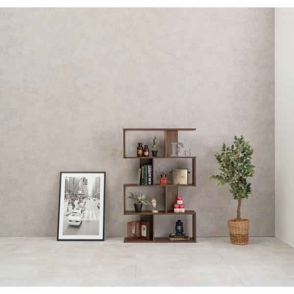 ラック 棚 間仕切り 木製 おしゃれ 北欧モダン シンプル A4対応 シェルフ 木目柄 パーテーションラック 幅90cm 4段