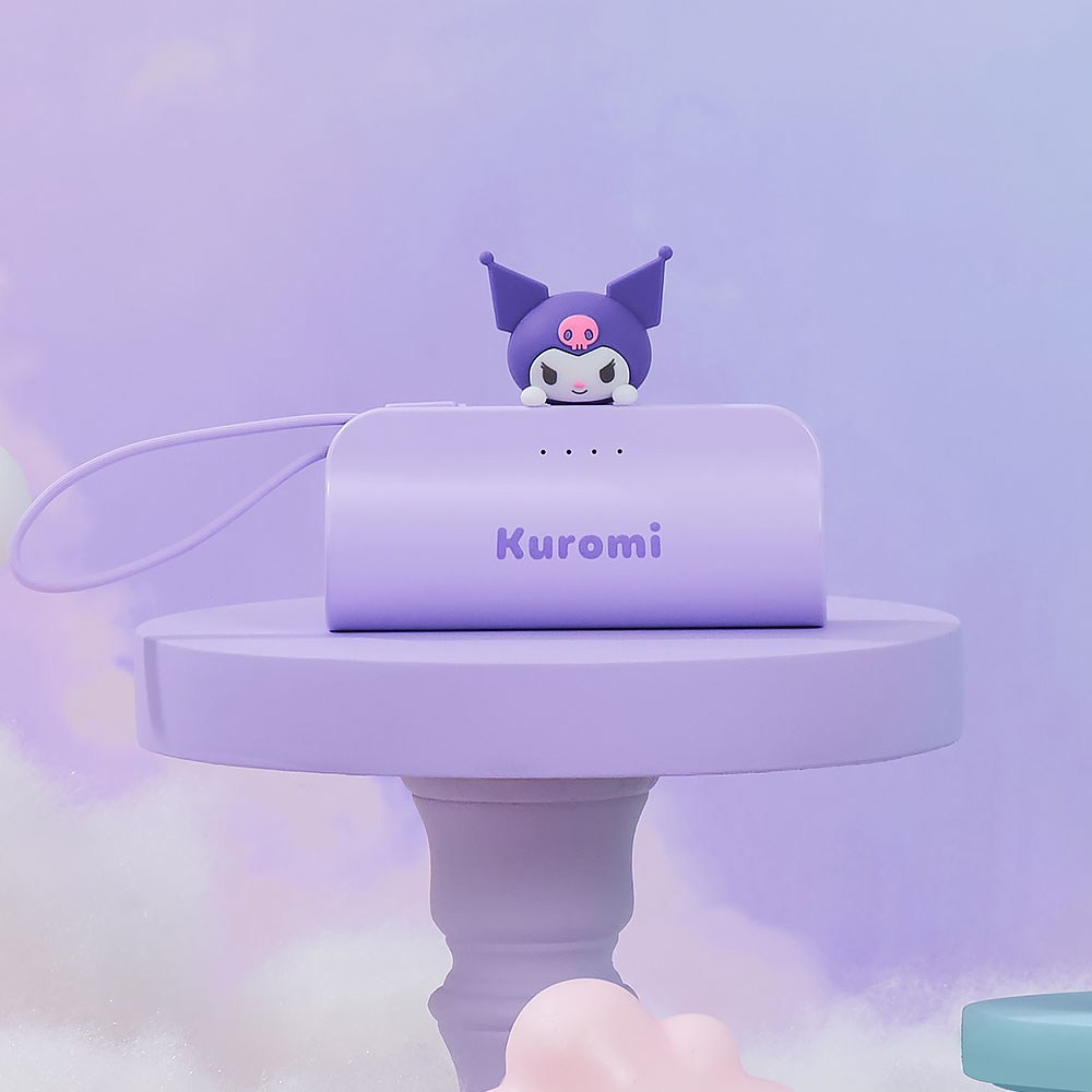 サンリオクロミドッキング型補助バッテリー5000mAh Cタイプメイン8ピンサブ一体型取付ミニ