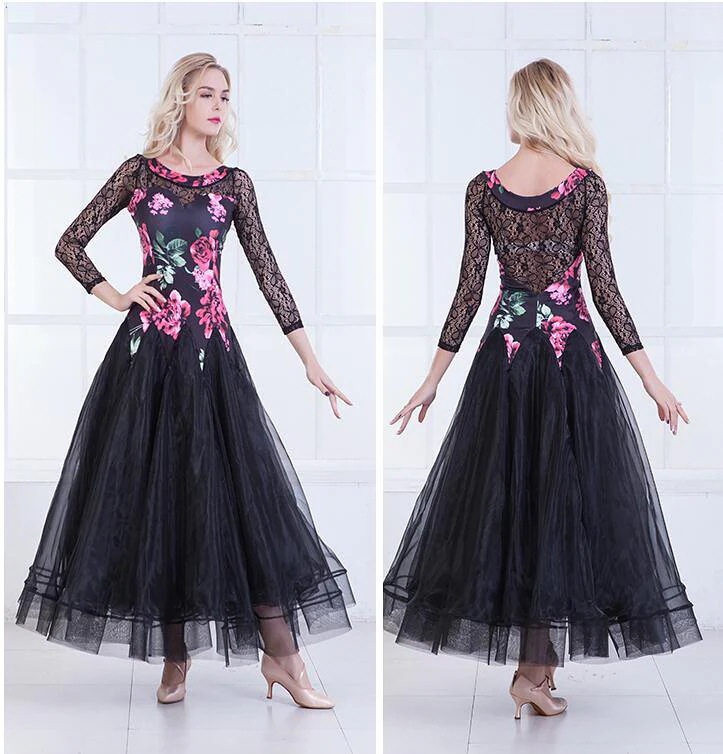 「大人気 新作 社交ダンス専用」ダンス ドレス 優雅 演出服競技用 ワルツドレス 高級感 エレガント