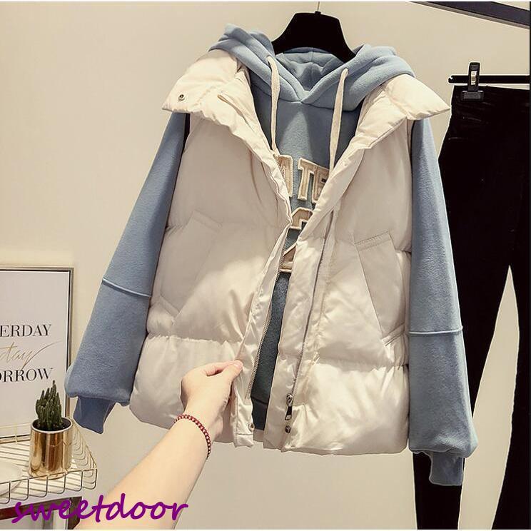 【2枚購入で100円OFF】秋冬新品ファッションダウンベスト レディース中綿ベスト ノーカラー ベージュ ブラック ノーカラーチョッキ 羽織りアウター ショート丈秋冬ベスト