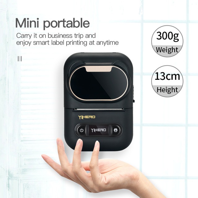 ワイヤレスハンドヘルドポータブルラベルプリンターラベルプリンターポータブルポケットラベルプリンターBluetoothサーマルラベルプリンター高速印刷家庭用オフィス