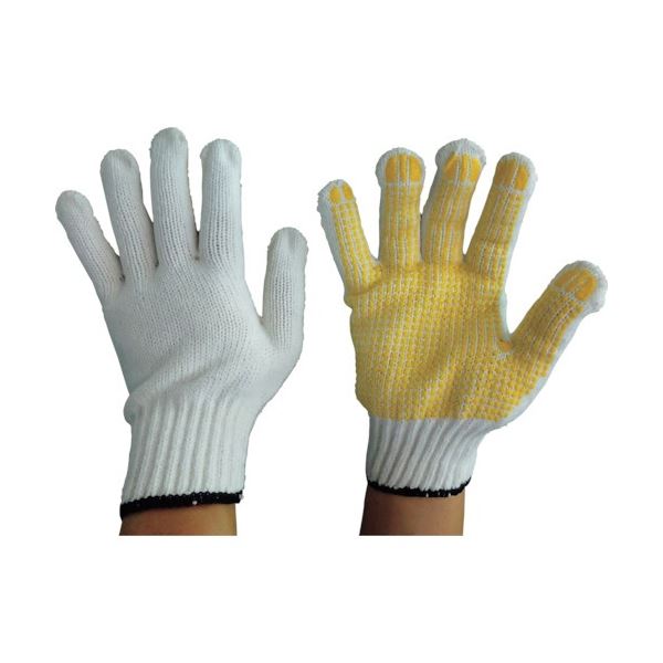 (まとめ) 富士手袋工業 シノフィッティングすべり止め LL ホワイト 7510-LL 1パック(10双) (×5セット)