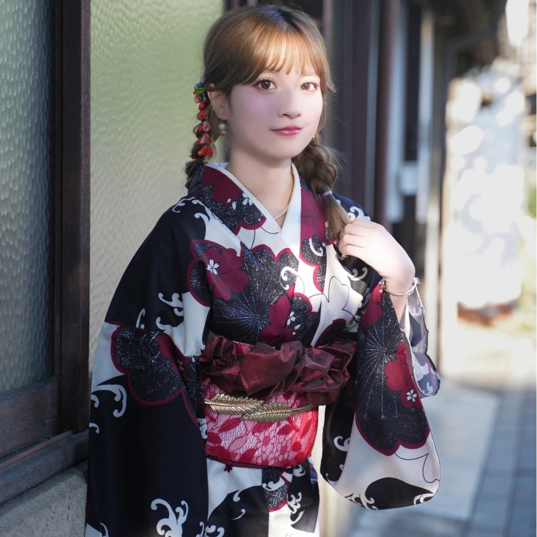 日本の着物伝統的な着物浴衣シワなし着やすい小紋着物はな び たいかい着物きもの振袖ふりそで浴衣ゆかた はなひ