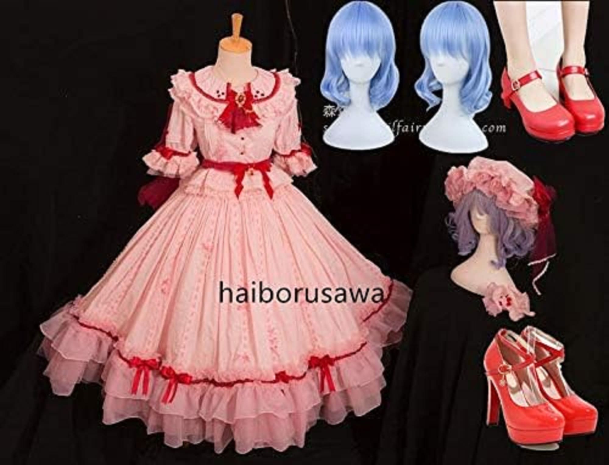 ミリア・スカーレット コスプレ衣装+帽子+wig+靴